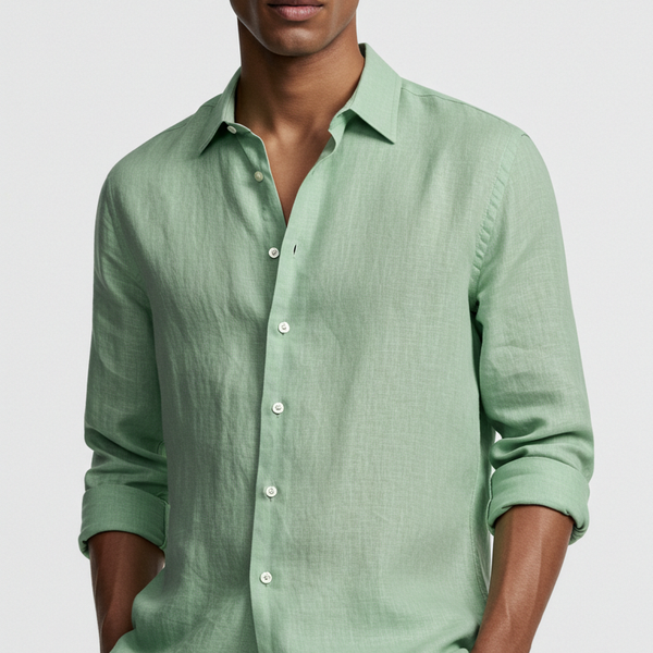 Luxury Linen Shirt Mint