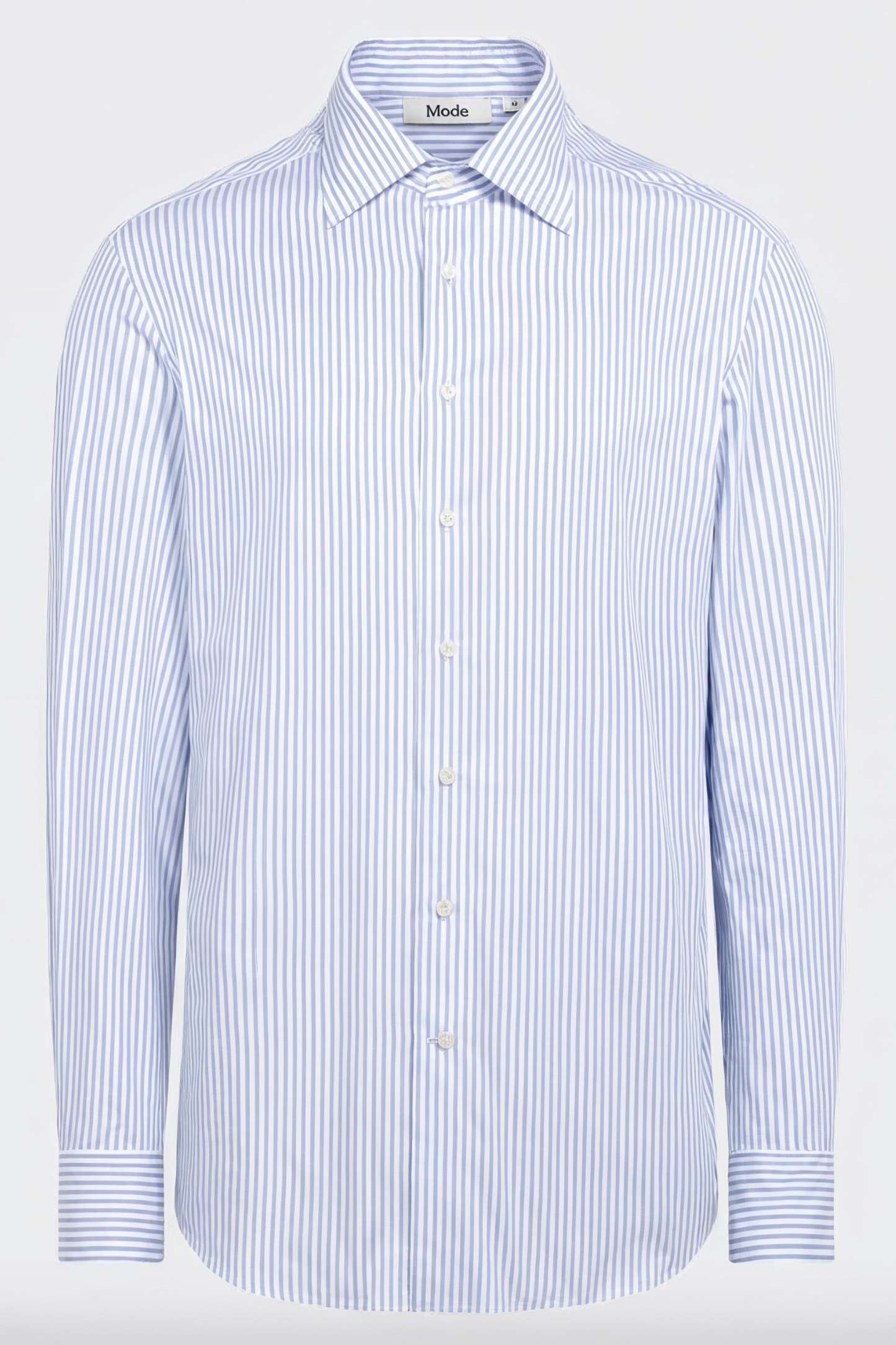 Blue White Striped Classic Collar Shirt