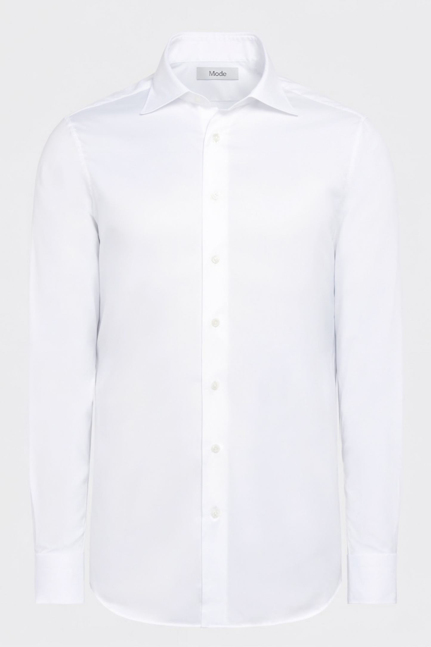 White Widespread Collar Shirt