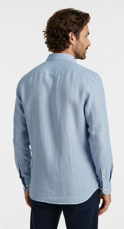 Luxury Linen Shirt Light Blue