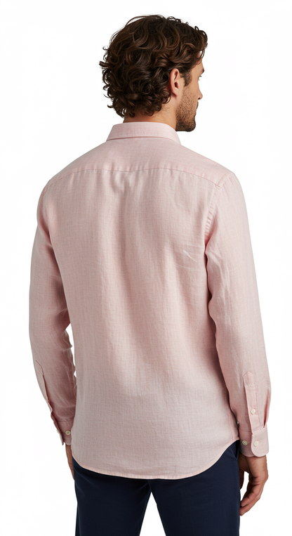 Luxury Linen Shirt Light Pink