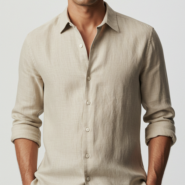Luxury Linen Shirt Sand