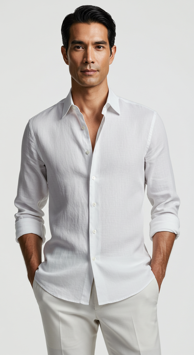 Luxury Linen Shirt White