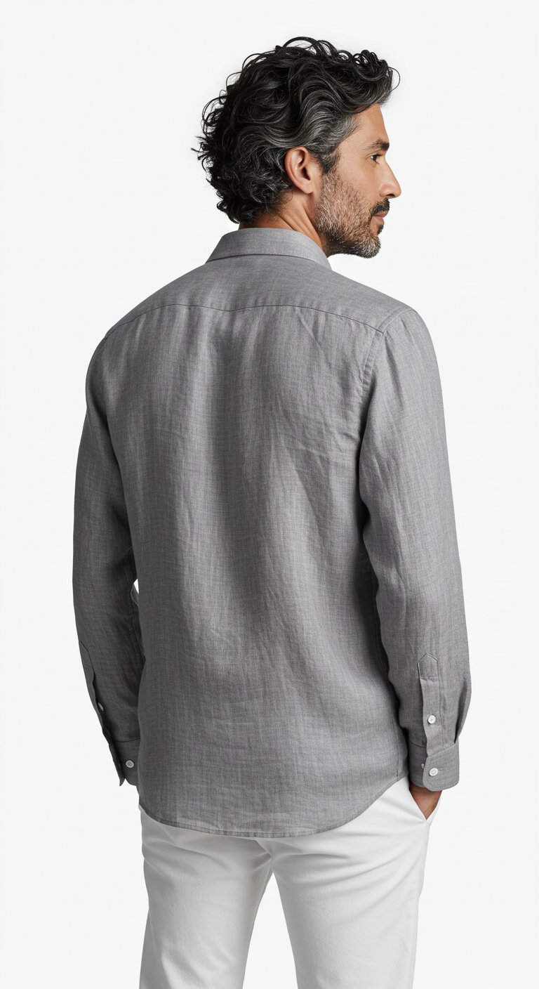 Luxury Linen Shirt Grey