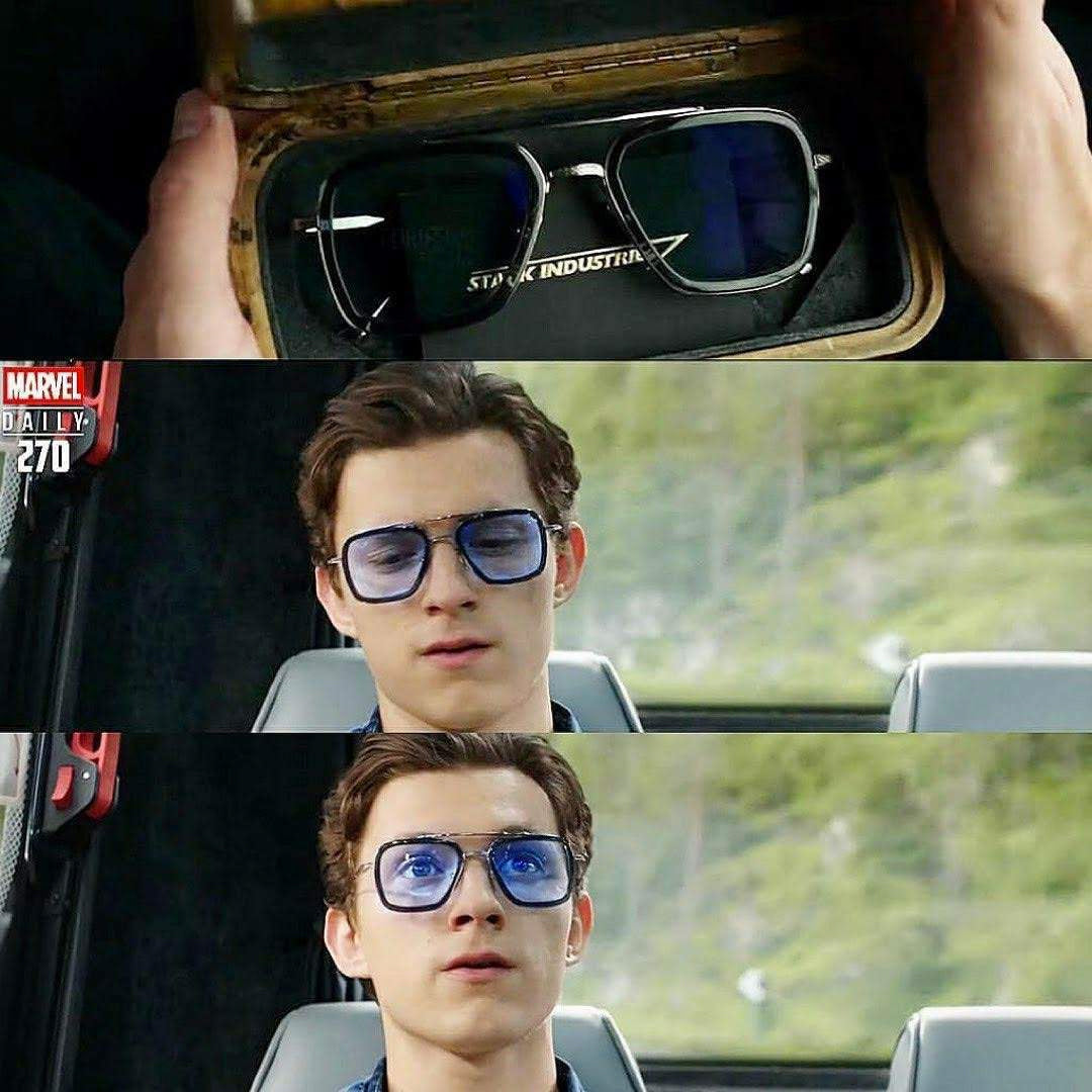 Buy IFLASH Vintage Square Metal Frame Tony Stark - Iron Man and Spider-Man  Sun Glasses for Men Women at Amazon.in