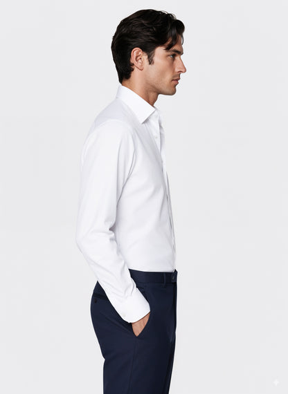 White Classic Collar Shirt