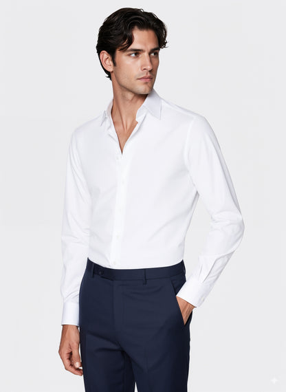 White Classic Collar Shirt